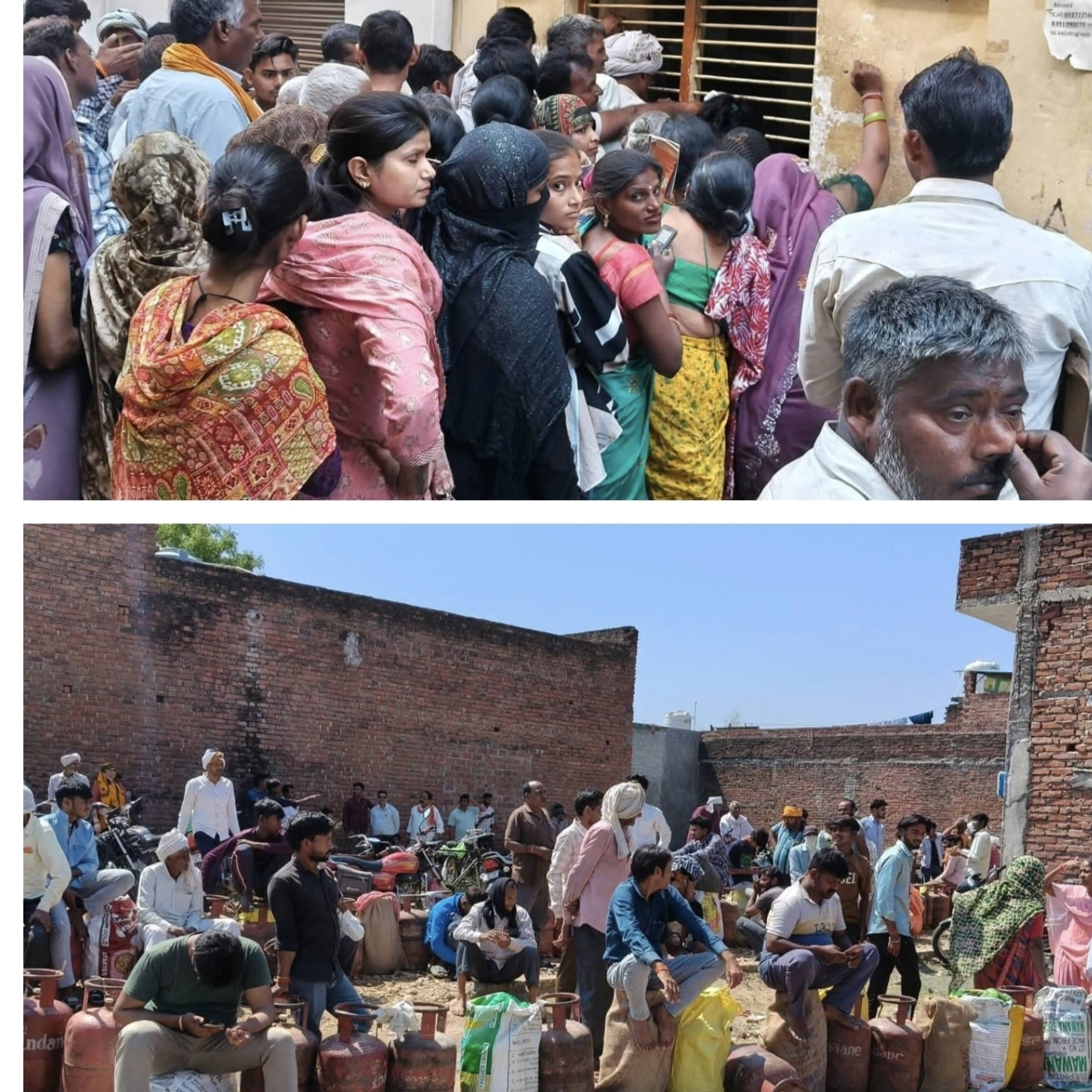 इंडेन गैस एजेंसी पर अव्यवस्थाएं, घंटों लाइन में लगने के बाद भी नहीं मिल रहा सिलेंडर